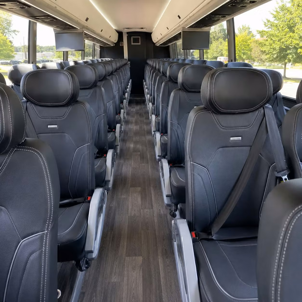 56 passenger charter bus interior