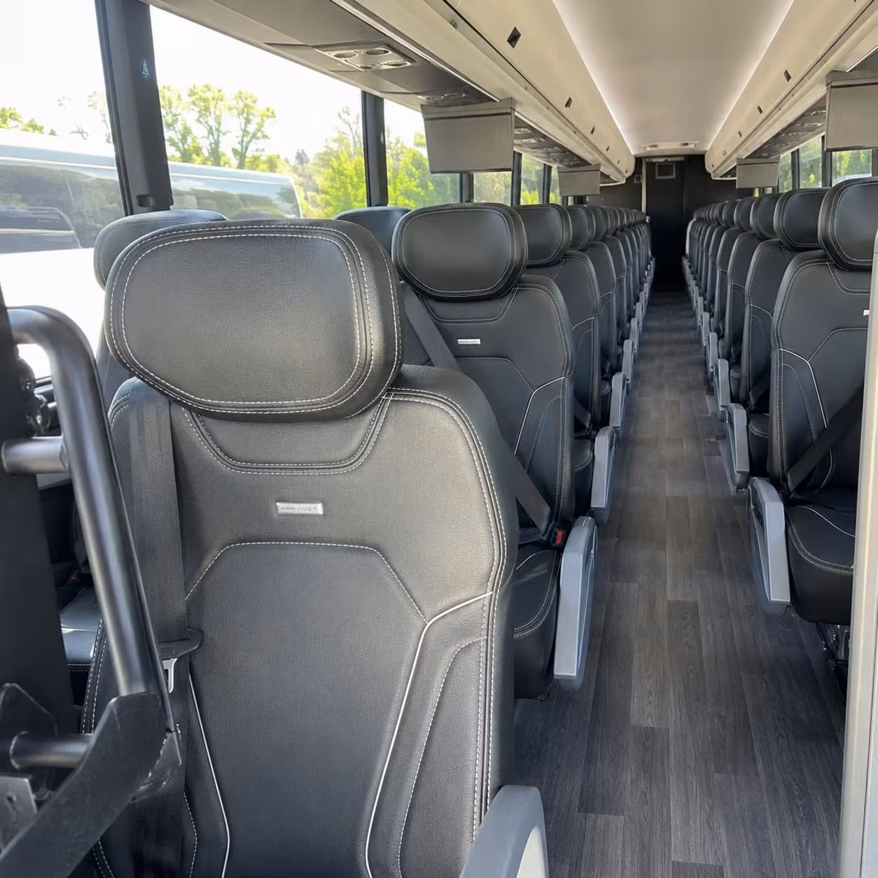 vallejo charter bus rental interior